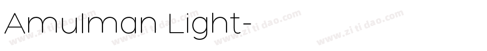 Amulman Light字体转换